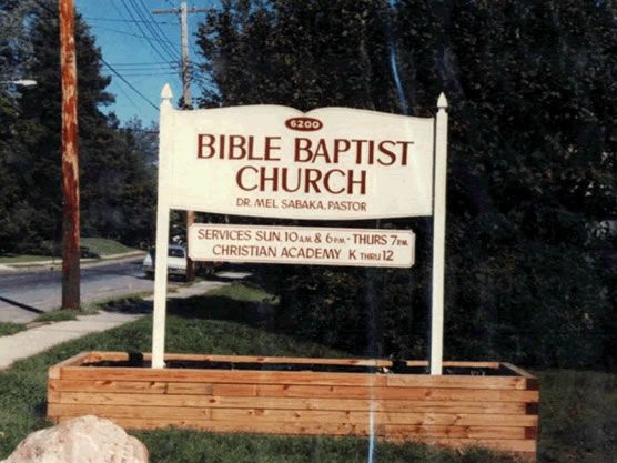 Bible Baptist Sign